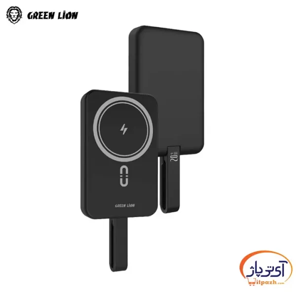 پاوربانک وایرلس مگنتی 20W گرین لاین GL-PB37 ظرفیت 10000 میلی آمپر ساعت