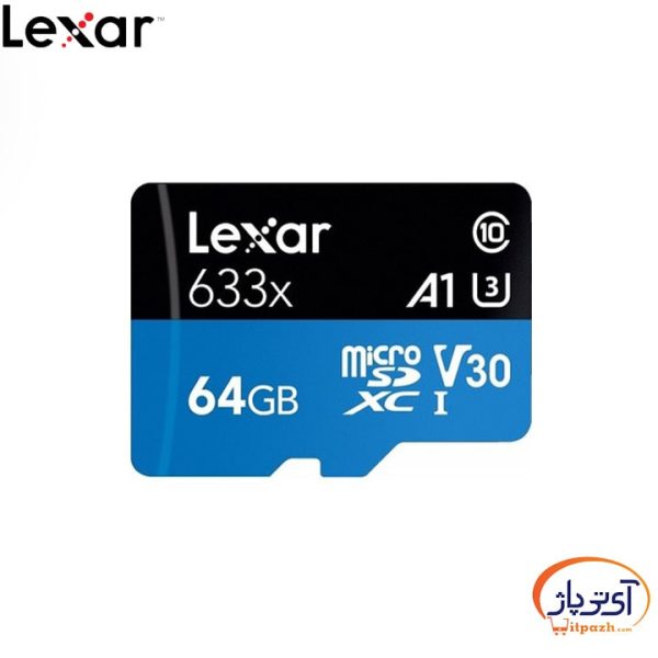 کارت حافظه microSD U3 V30 ظرفیت 64 گیگابایت لکسار سرعت 100m/s بدون خشاب