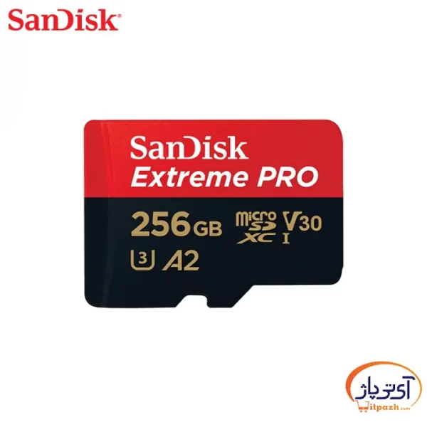 کارت حافظه سندیسک MicroSD Extreme Pro ظرفیت 256 گیگابایت 200MB/s U3 A2 V30