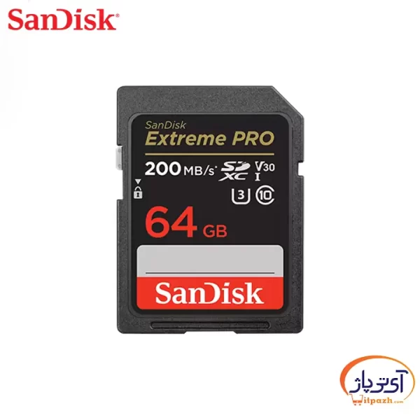 کارت حافظه SDXC سن دیسک Extreme Pro V30 ظرفیت 64 گیگابایت