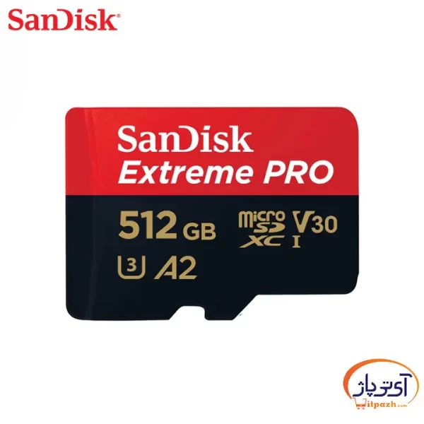کارت حافظه سندیسک MicroSD Extreme Pro ظرفیت 512 گیگابایت 200MB/s U3 A2 V30