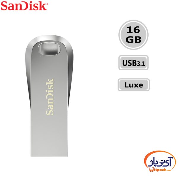 فلش مموری USB3.1 سن دیسک 16 گیگابایت مدل SanDisk Ultra Luxe