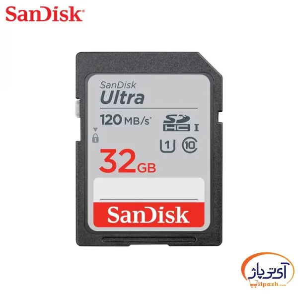 کارت حافظه SDXC U1 سن دیسک ظرفیت 32 گیگابایت سرعت 120MB/s