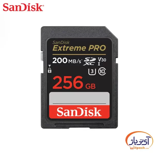 کارت حافظه SDXC سن دیسک Extreme Pro V30 ظرفیت 256 گیگابایت سرعت 200mbps