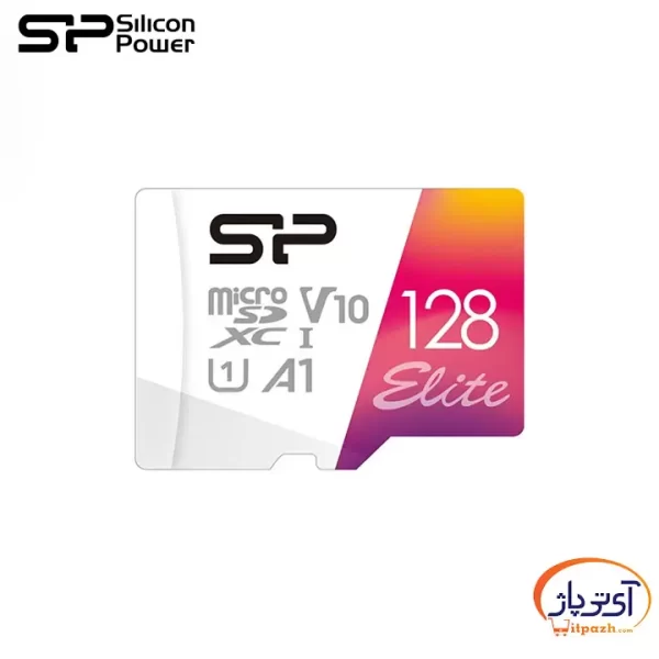 کارت حافظه‌ MicroSDXC سیلیکون پاور ظرفیت 128 گیگابایت Elite FullHD R100