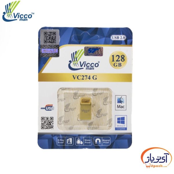 فلش مموری USB2.0 ویکومن 128 گیگابایت مدل VC274