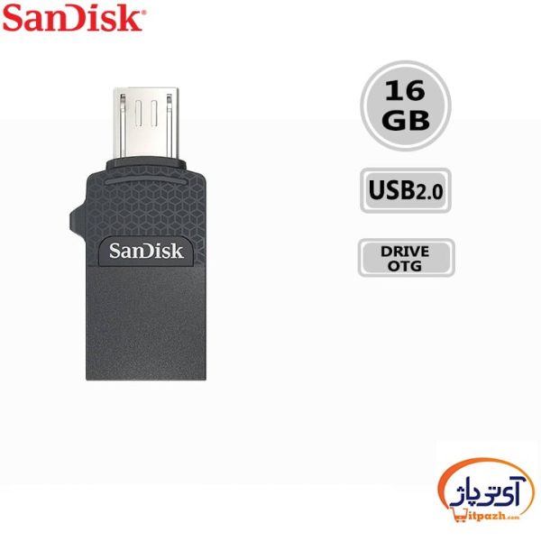 فلش مموری OTG سن دیسک 16 گیگابایت مدل Ultra Dual USB Drive 2.0