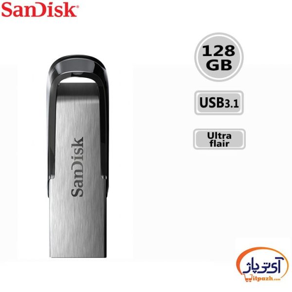 فلش مموری USB3.0 سن دیسک 128 گیگابایت مدل SanDisk Ultra Flair