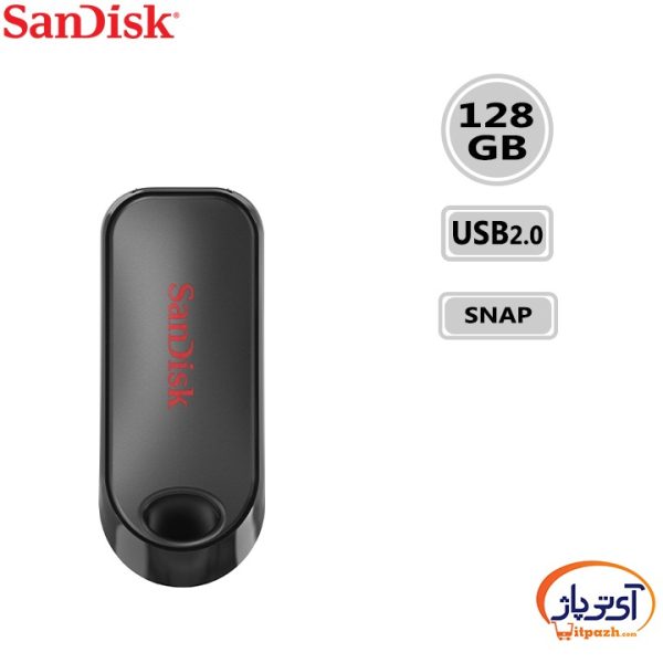 فلش مموری USB2.0 سن دیسک 128 گیگابایت مدل SanDisk SNAP