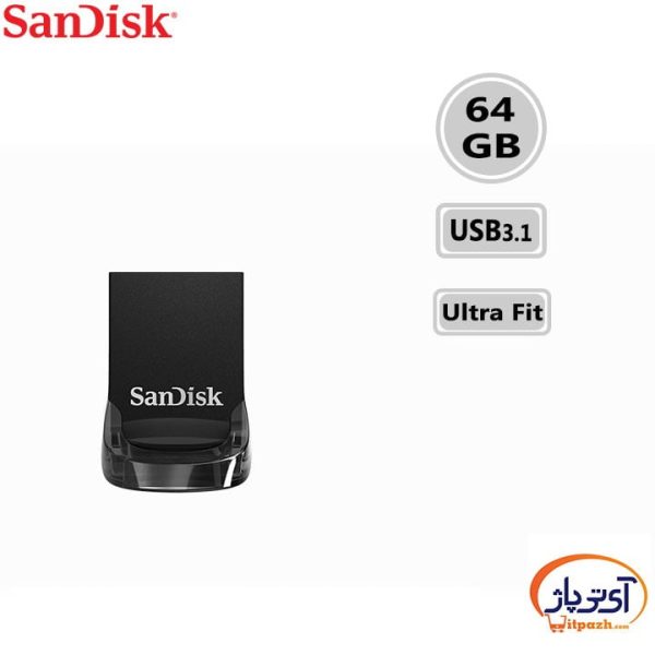 فلش مموری USB3.1 سن دیسک 64 گیگابایت مدل SanDisk Ultra Fit